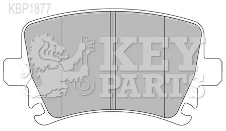 KEY PARTS Комплект тормозных колодок, дисковый тормоз KBP1877